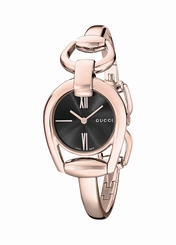 Gucci Watches : YA139507 Black Dial Rose Gold Band Women Watch