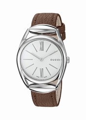 Gucci Watches : YA140401 White Dial Stainless Steel Band Women Watch