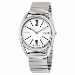 Gucci Watches : YA140405 White Quartz Women Watch