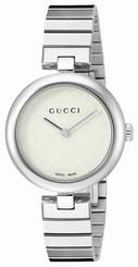 Gucci Watches : YA141402 White Dial Stainless Steel Band Women Watch