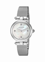 Gucci Watches : YA141504 Mother Of Pearl Dial Stainless Steel Band Women Watch