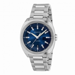 Gucci Watches : YA142205 Quartz Blue Dial Date Stainless Steel Men Watch