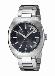 Gucci Watches : YA142301 Black Dial Stainless Steel Band Men Watch