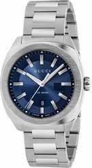 Gucci Watches : YA142303 Quartz Blue Dial Date Stainless Steel Men Watch