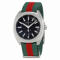 Gucci Watches : YA142305 Quartz Analog Date Green and Red Nylon Men Watch