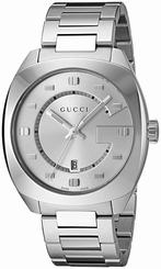 Gucci Watches : YA142308 Silver Dial Stainless Steel Band Men Watch