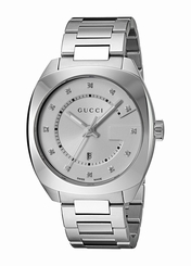 Gucci Watches : YA142403 White Dial Stainless Steel Band Men Watch