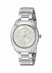 Gucci Watches : YA142502 White Dial Stainless Steel Band Women Watch