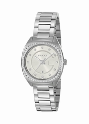Gucci Watches : YA142505 White Dial Stainless Steel Women Watch